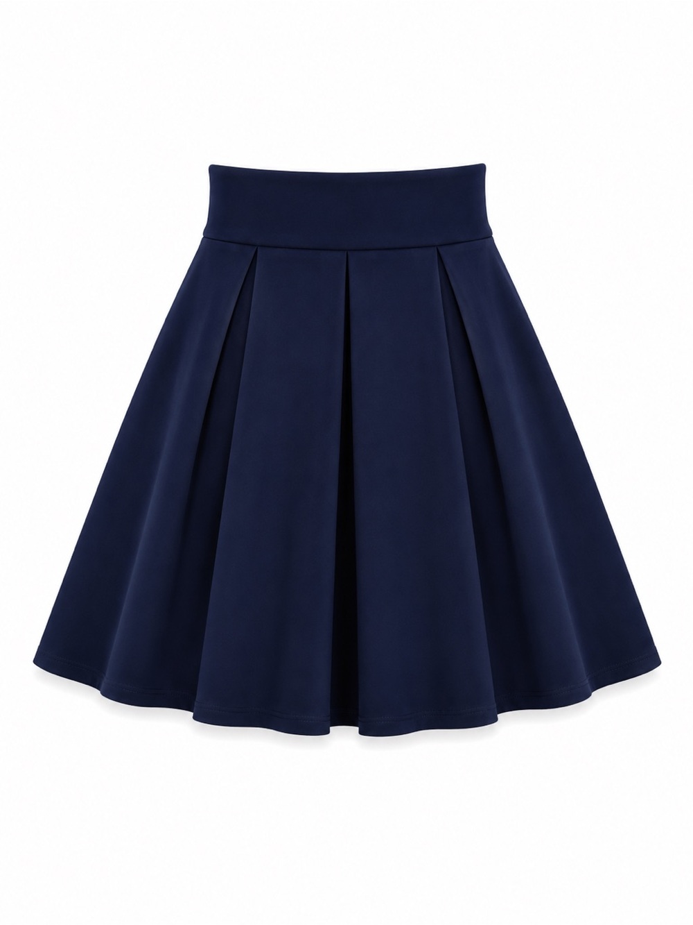 SHEIN Navy Pleated A-Line Skirt